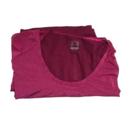 T-shirt girocollo donna Decathlon, maniche corte color fucsia taglia S/M