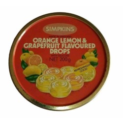 Scatola di Latta da 200 grammi Caramelle Simpkins