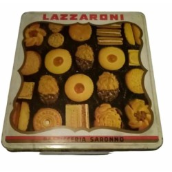 Scatola di latta vuota Biscotti - Lazzaroni Pasticceria Saronno