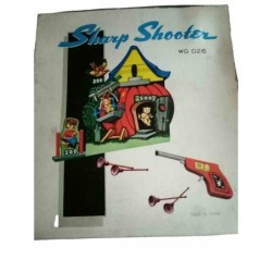 Sharp Shooter - gioco in legno anni '60 - manca la pistola con le freccette