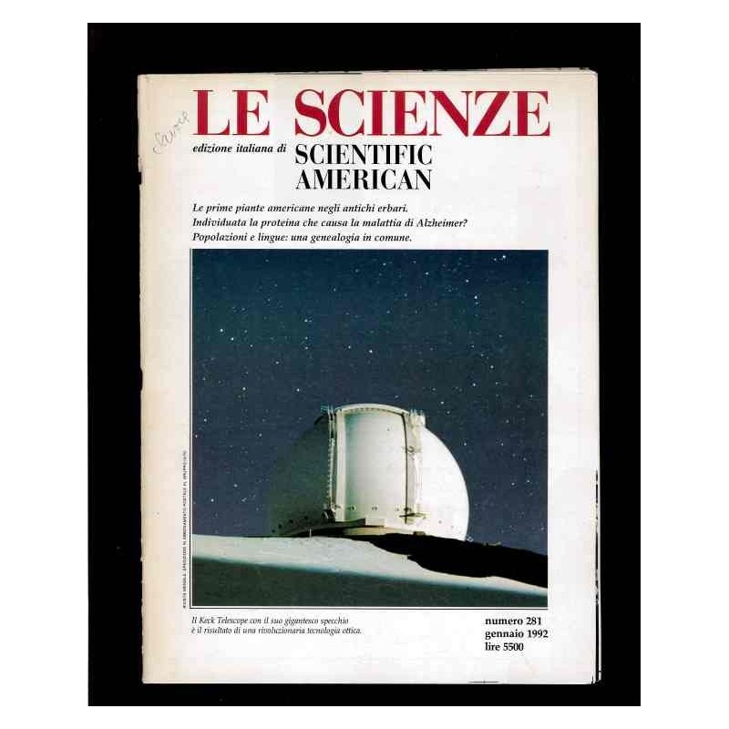 Le scienze n.281 gennaio 1992