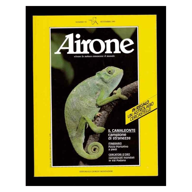 Airone n.53 settembre 1985 il camaleonte campione di stranezze