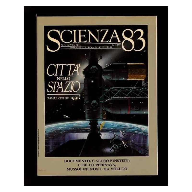 Scienza 83 n.9 novembre città nello spazio