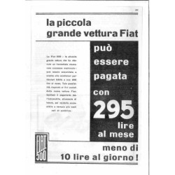 Fiat 500 Pagabile con 295 lire al mese
