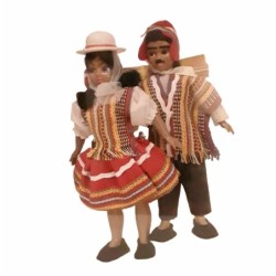 Bamboline Sudamericane con abiti originali h.24 cm