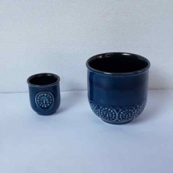 Vasetti ceramica blu