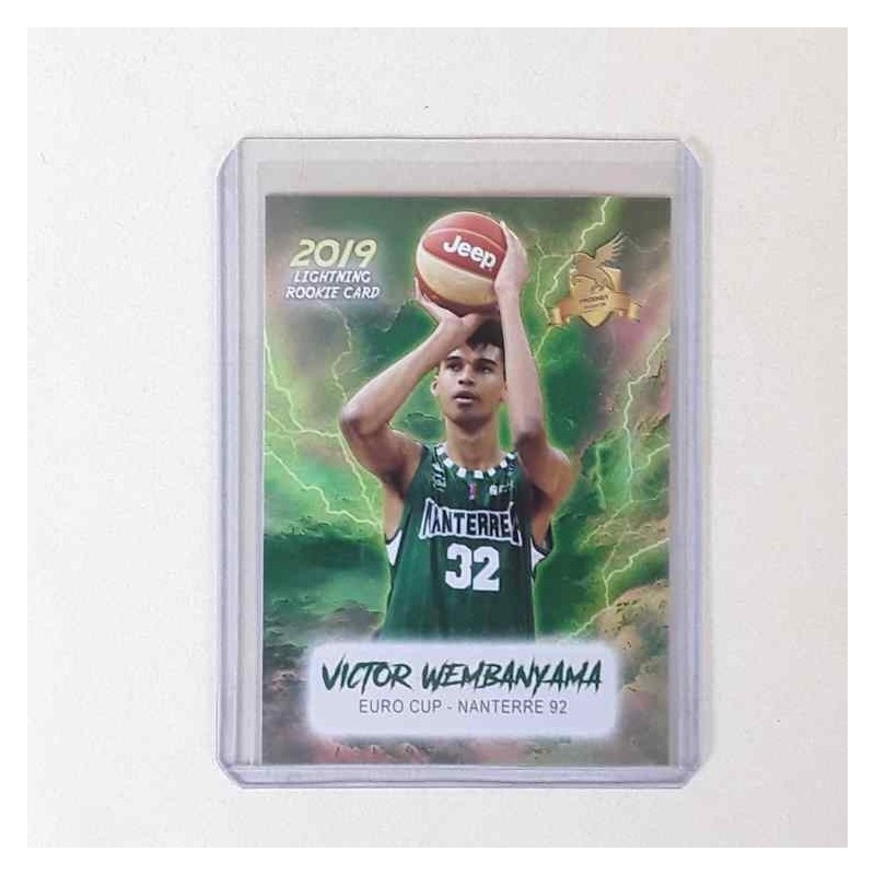 Wembanyama Victor lighting rookie card 2019 euro cup nanterre 92 - green