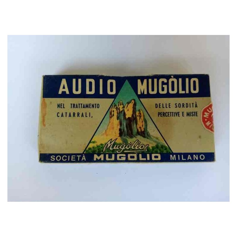 AUDIO MUGOLIO supposte Mugolio Milano anni 40 con bugiardino da collezione