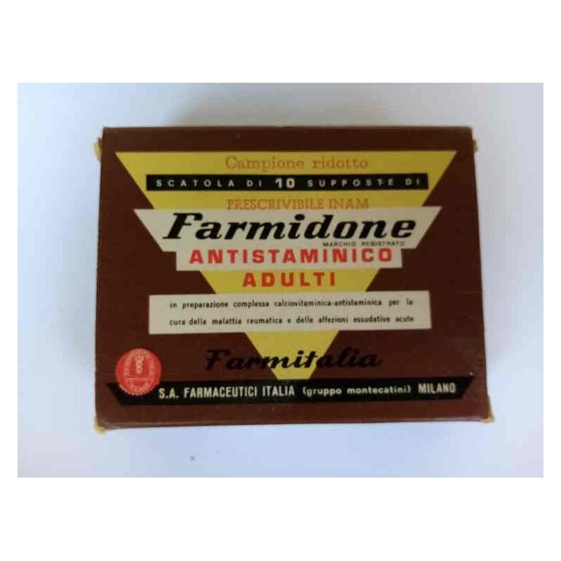 FARMIDONE antistaminico S.A.Farmaceutici Italia anni 60 da collezione