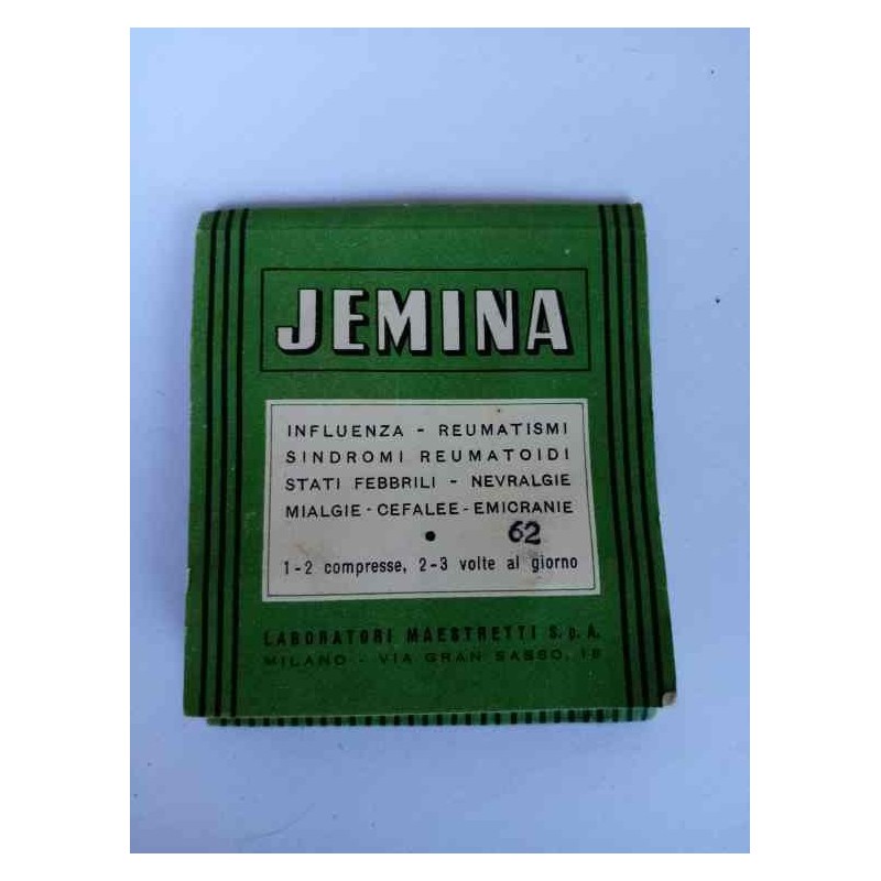 JEMINA influenza reumatismi Laboratori Maestretti vintage da collezione