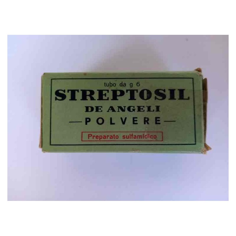 STREPTOSIL polvere De Angeli con bugiardino vintage da collezione