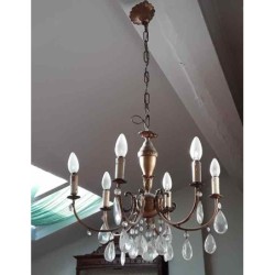 Lampadario soffitto gocce cristallo