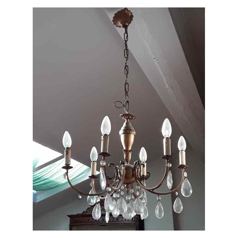 Lampadario soffitto gocce cristallo