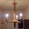 Lampadario legno dorato