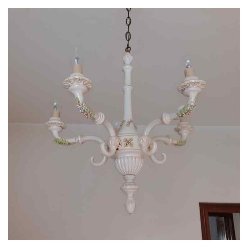 Lampadario stile liberty ceramica