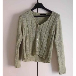 Cardigan verde donna...