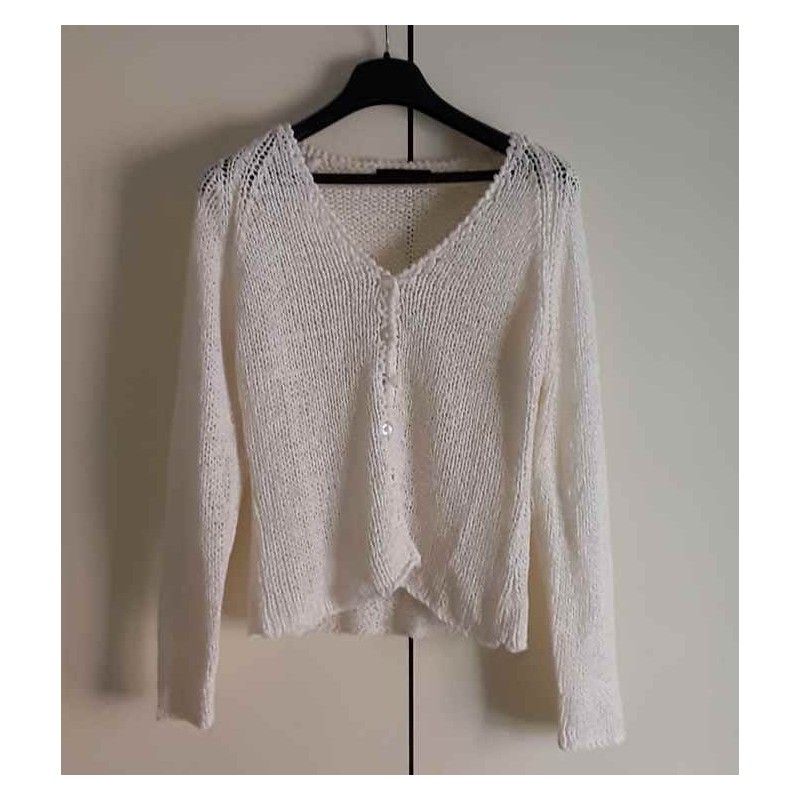 Cardigan bianco donna M.MAGGIO taglia M/L