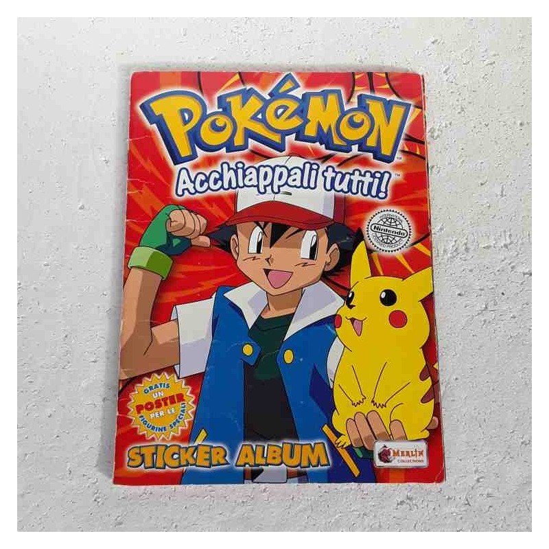 Album Pokemon Acchiappali Tutti 1 Serie con poster 1999 Merlin completo