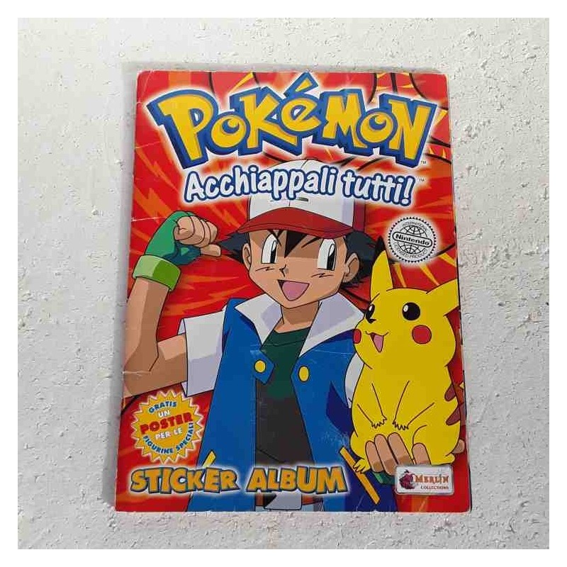 Album Pokemon Acchiappali Tutti 1 Serie con poster 1999 Merlin non completo