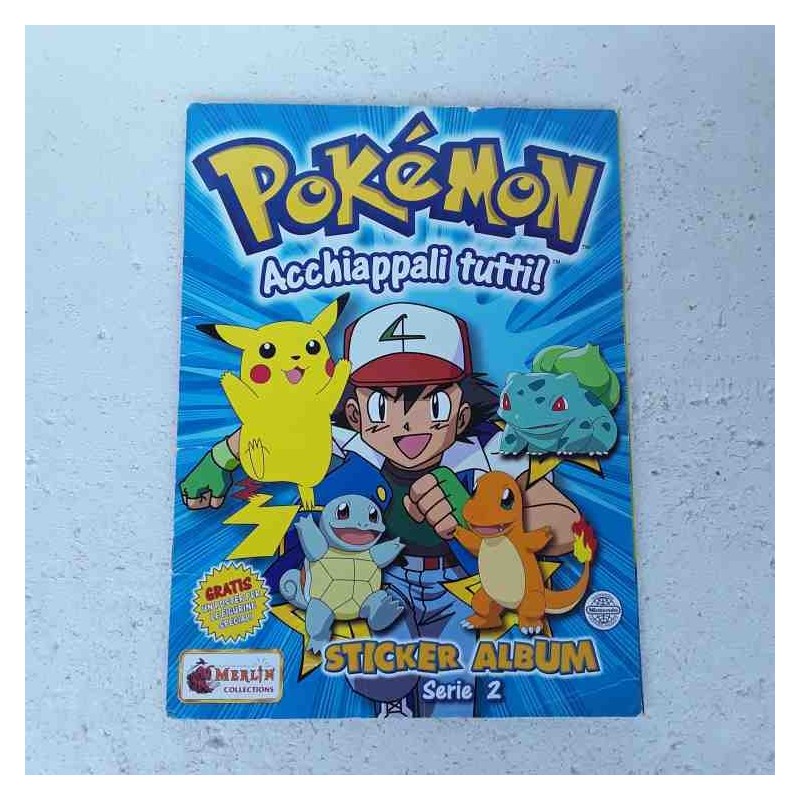 Album Pokemon Acchiappali Tutti 2 Serie con poster 2000 Merlin completo