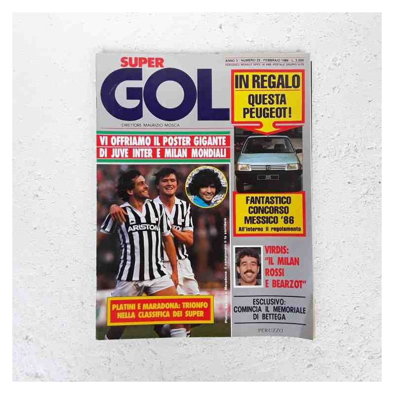 Super Gol nr 25 febbraio 1986 con poster