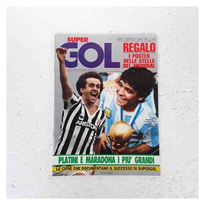 Super Gol nr 30 luglio 1986 con poster