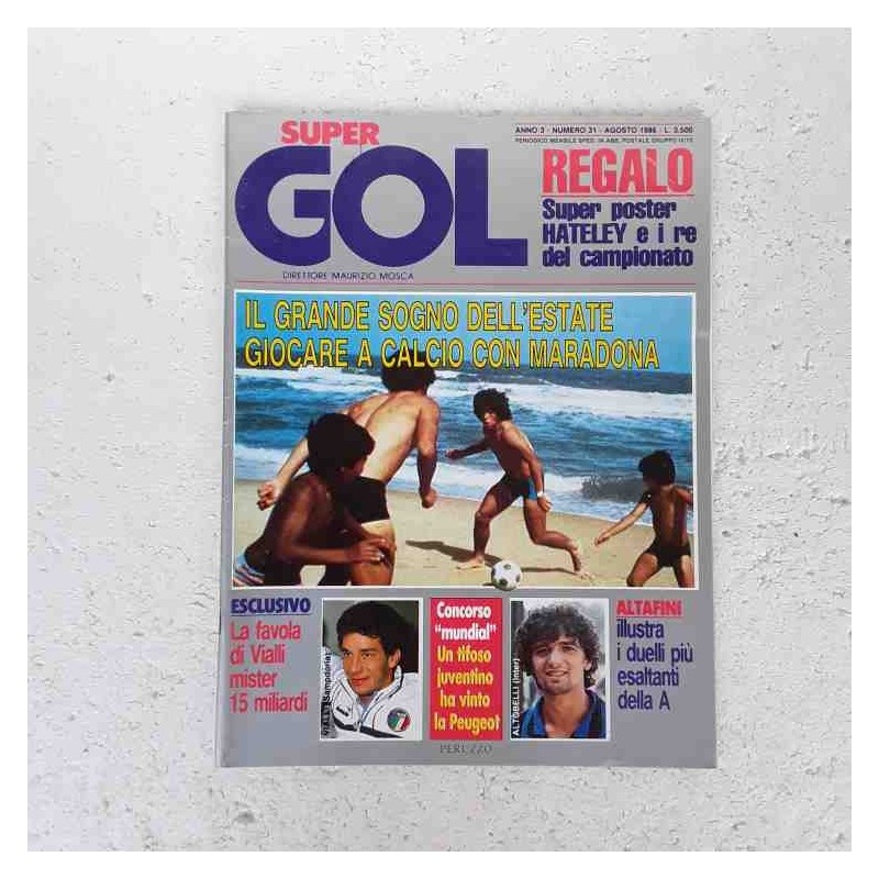 Super Gol nr 31 agosto 1986 con poster