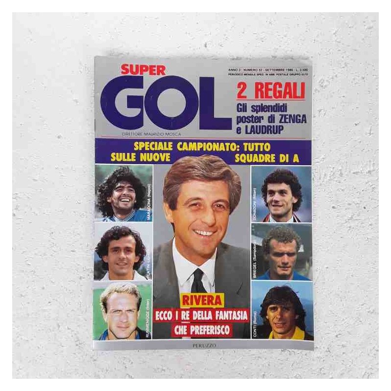 Super Gol nr 32 settembre 1986 con poster