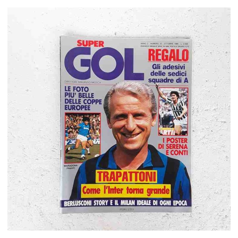 Super Gol nr 33 ottobre 1986 con adesivi