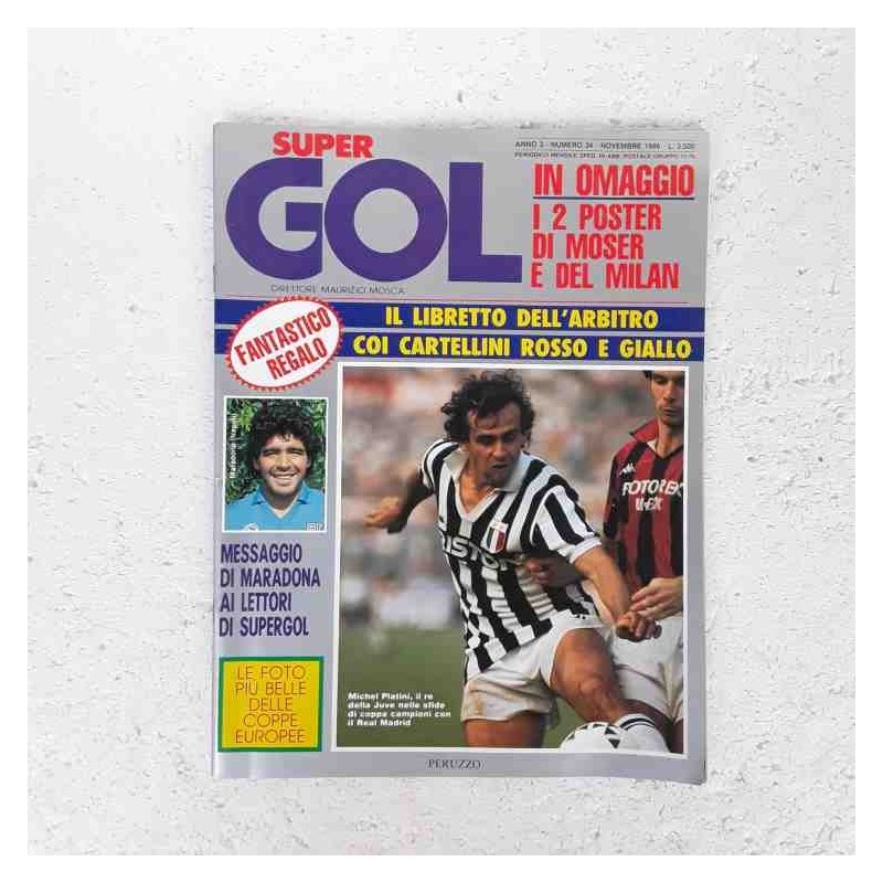 Super Gol nr 34 novembre 1986 con poster