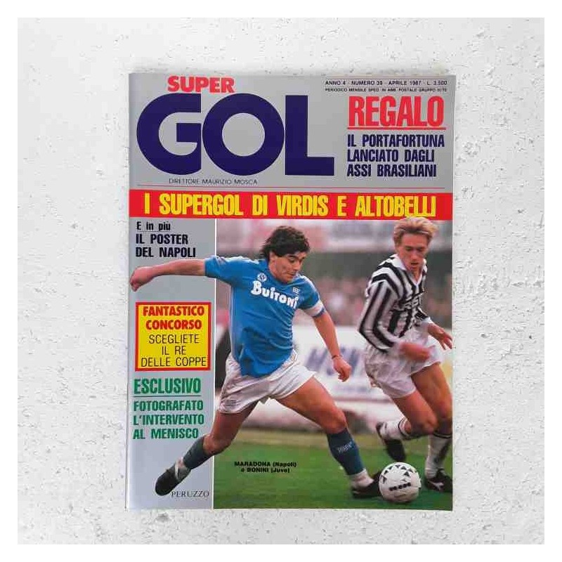 Super Gol nr 39 aprile 1987 con poster