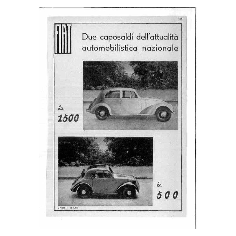 Fiat 500 e 1500 2 caposaldi della attualità automobilistica nazionale