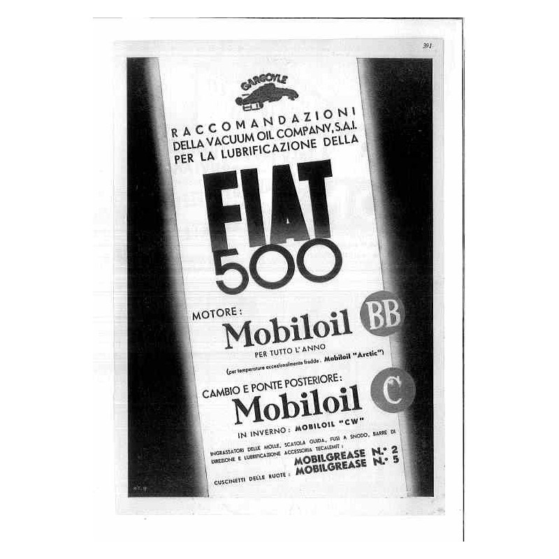 Mobiloil  Per la fiat 500