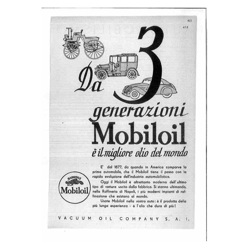 Mobiloil  Da tre generazioni il migliore