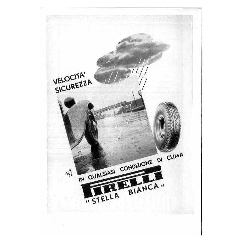 Pirelli stella bianca In qualsiasi condizioni di clima illustrato Mario Duse