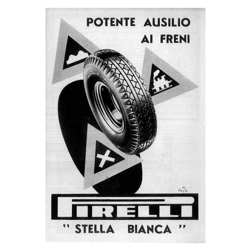 Pirelli stella bianca  illustrato Mario Duse