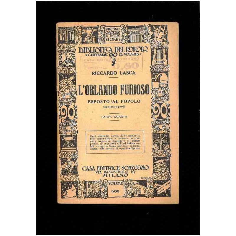 L'Orlando Furioso di Lasca Riccardo