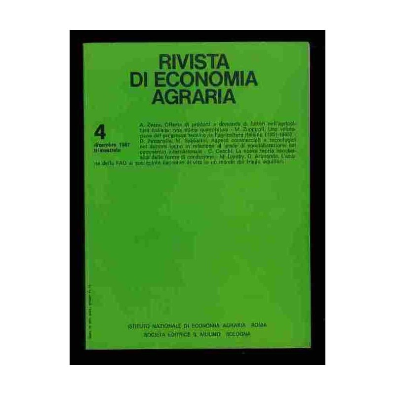 Rivista di Economia e Agraria - trim.1987