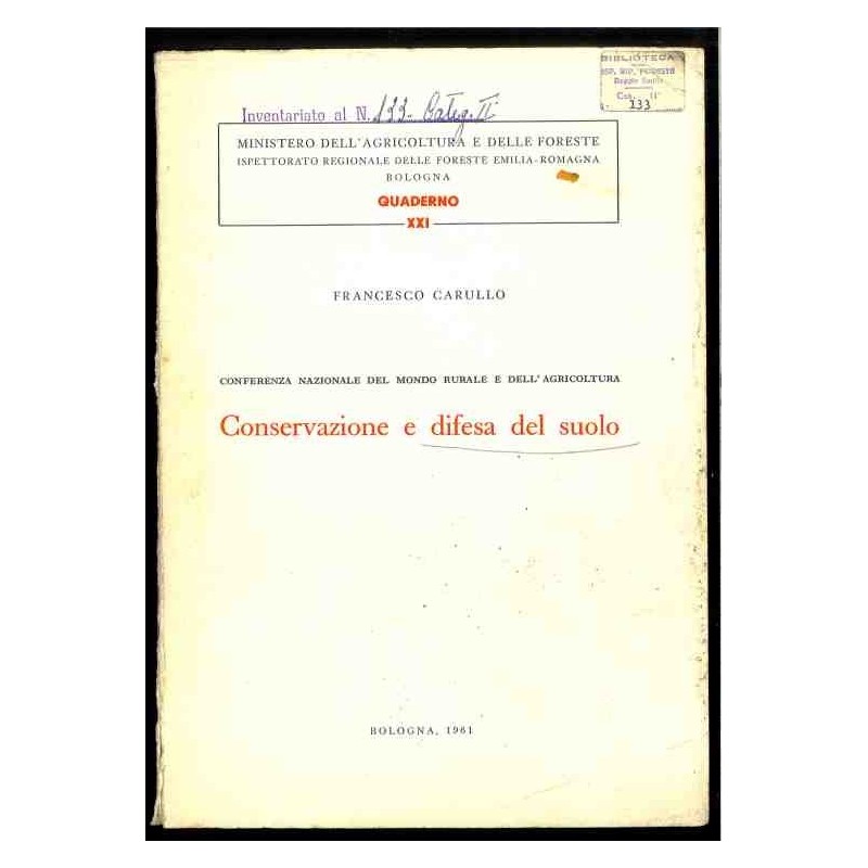 Conservazione e difesa del suolo di Carullo Francesco