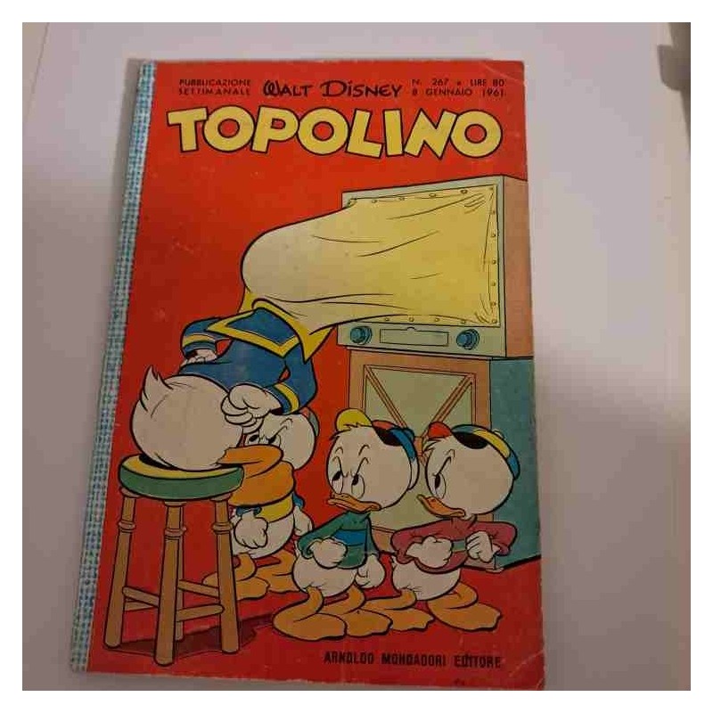 Topolino Libretto n. 267 Walt Disney no bollino e figurine