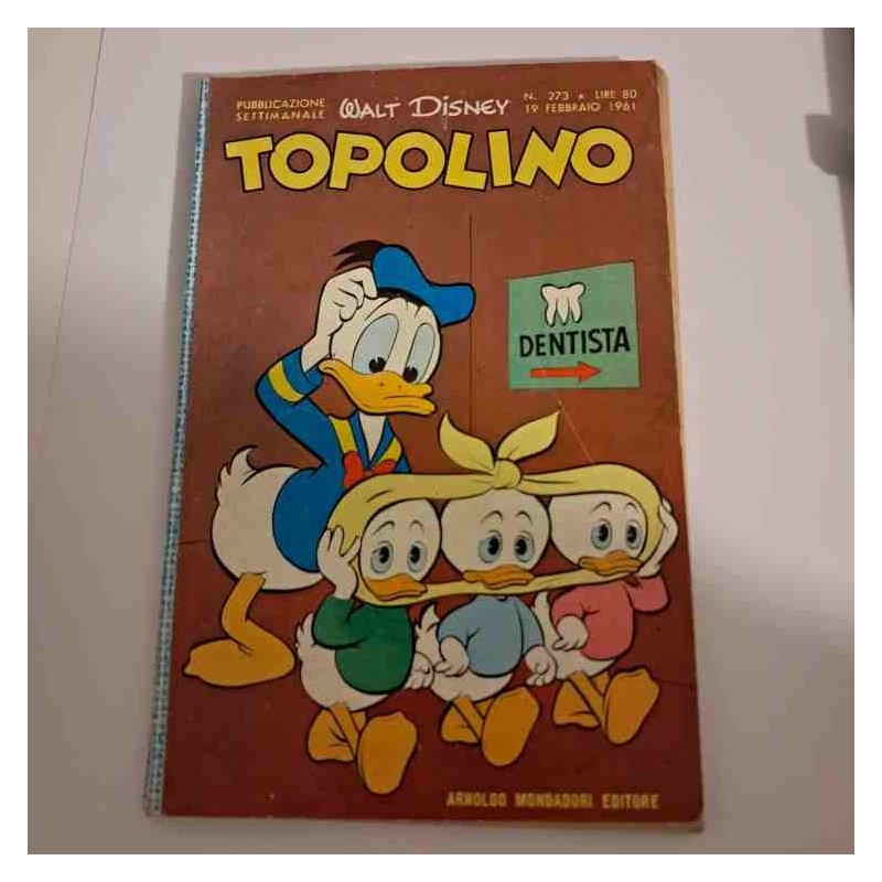 Topolino Libretto n. 273 Walt Disney no bollino e figurine