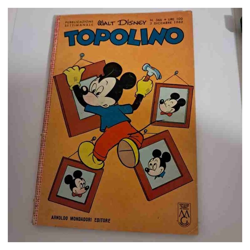 Topolino Libretto n. 366 Walt Disney con cartolina