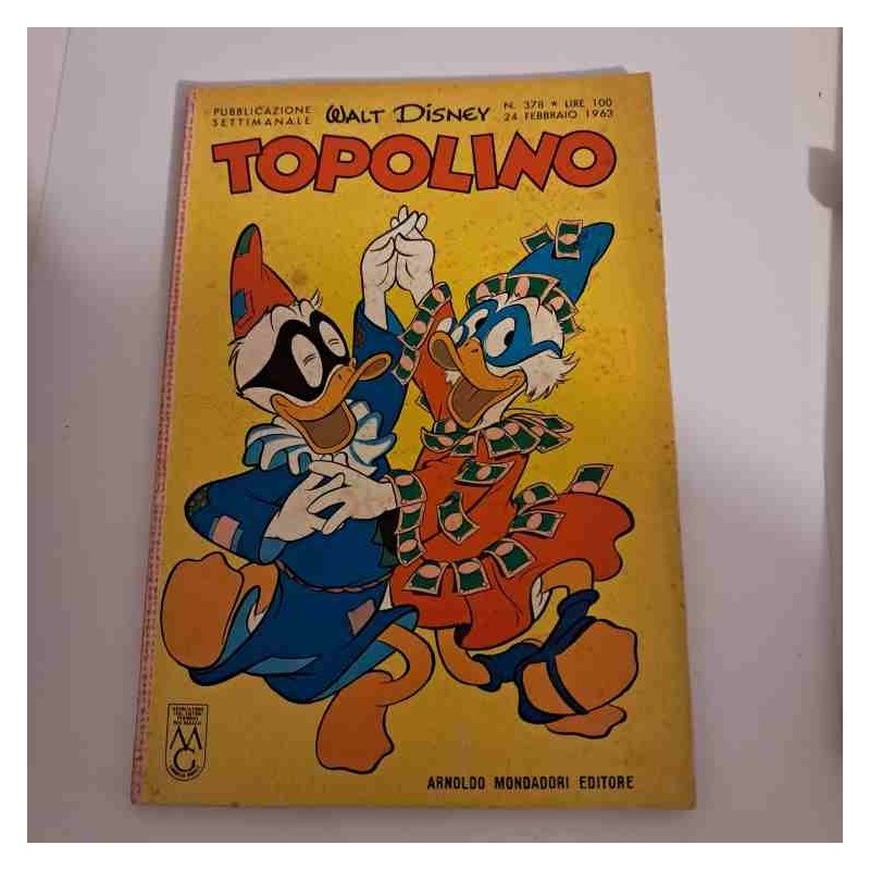 Topolino Libretto n. 378 Walt Disney con bollino