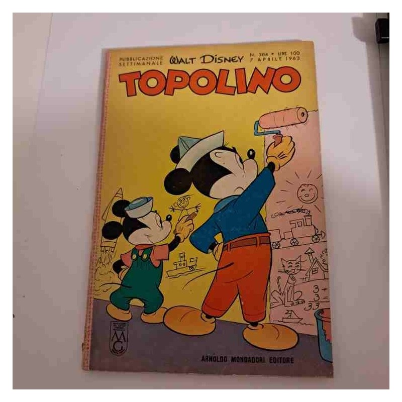 Topolino Libretto n. 384 Walt Disney no bollino e figurine