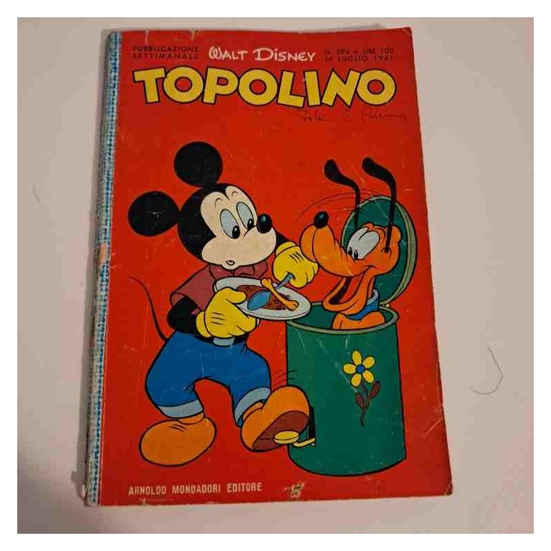 Topolino Libretto n. 294 Walt Disney no bollino e figurine