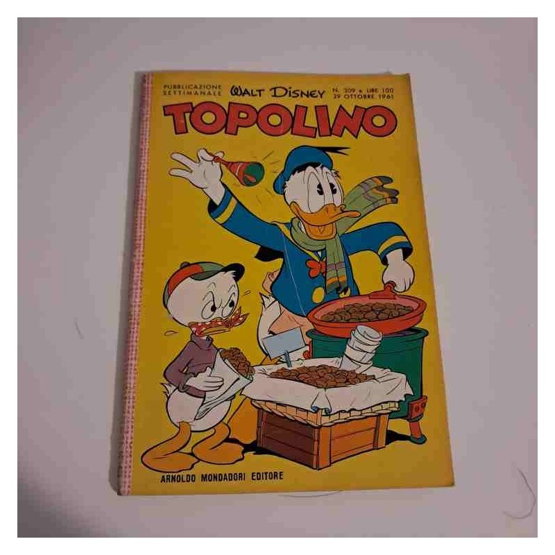 Topolino Libretto n. 309 Walt Disney con bollino e figurine