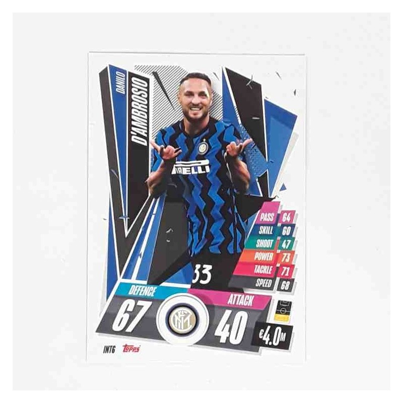 Match Attax Champions League Topps 2020 Danilo D'Ambrosio Inter INT6