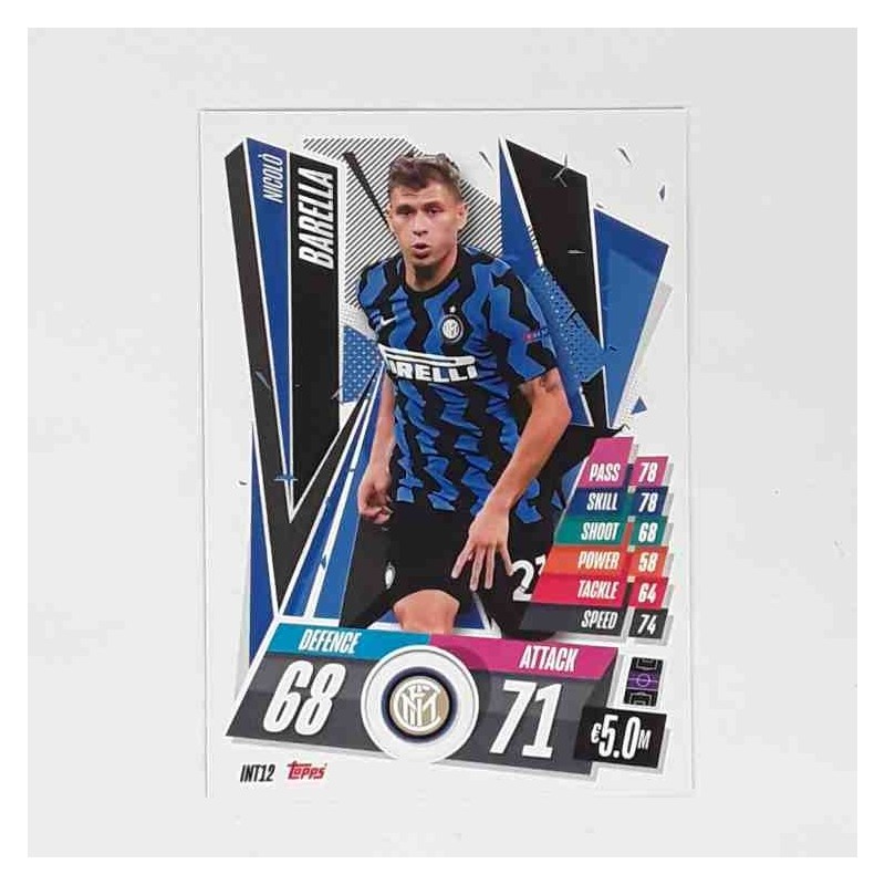 Match Attax Champions League Topps 2020 Nicolò Barella Inter INT12