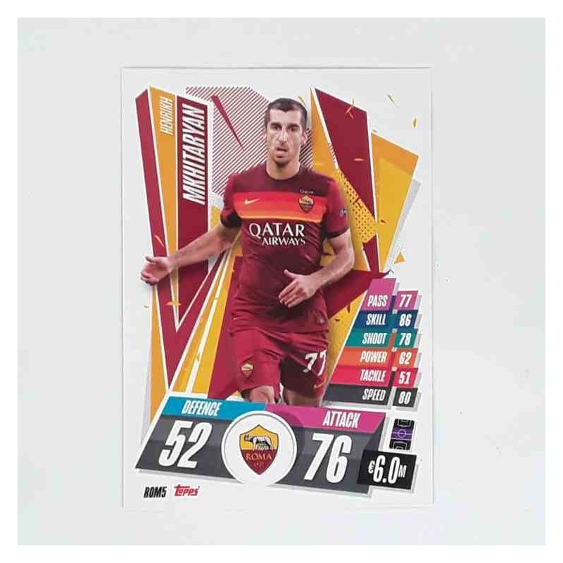 Match Attax Champions League Topps 2020 Henrikh Mkhitaryan Roma ROM5