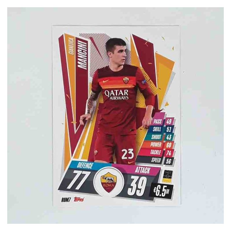 Match Attax Champions League Topps 2020 Gianluca Mancini Roma ROM7